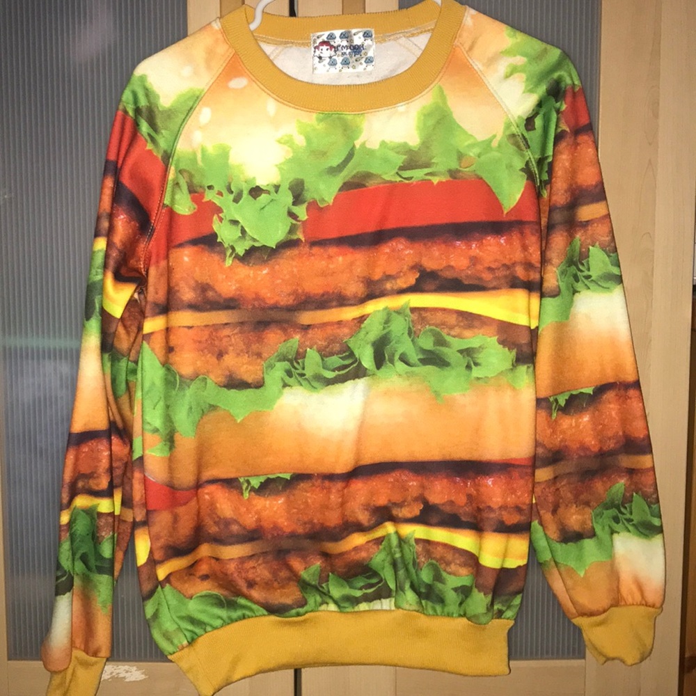 Hamburger Sweater - Harajuku Japan - MEN SZ SMALL